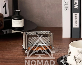Portable Aromatherapy Stove: Stainless Steel & Wood Incense Burner