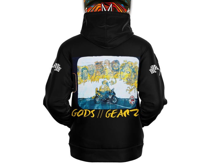 Featured listing image: Streetwear SATX GODS & Gears Fashion Hoodiemotorcycle
