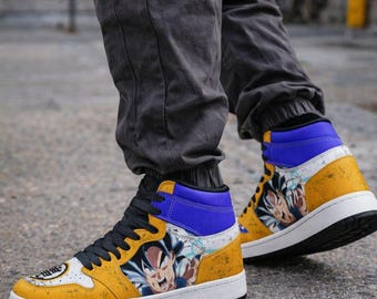 Japan Custom OG Anime Kamehameha Cosplay Streetwear Fashion  Unisex Leather Sneakers Obrazy