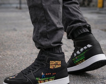 Retro Shoes Contra Returns 90s Gaming High-Top Unisex Sneaker