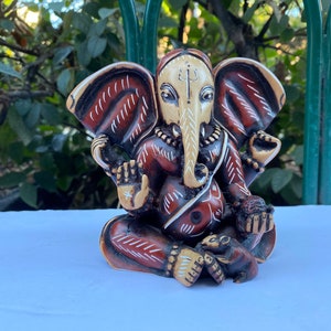 !!! D’EXPÉDITION RAPIDE 5 pouces Fait à la main Lord Ganesh Statue faite au Népal