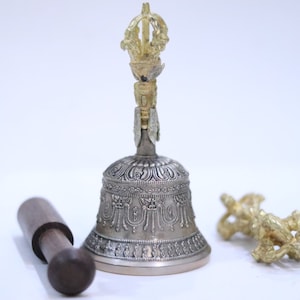 FAST SHIPPING !!Tibetan 7.5&quot; Handmade | Bell &  Dorje (vajra) | for Yoga, Meditation and Chakra Balancing