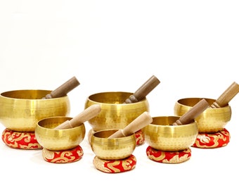 FAST SHIPPING UP!!!! Pleasant-Sounding| High quality Hand Beaten Singing bowl from Nepal for Meditation, healing, Sound therapy and Yoga