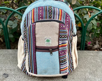 60 % OFF  Holiday Sale !!! Hemp Backpack | Sustainable Rucksack for Men and Women | High-Quality Hemp and Cotton Blend from Nepal