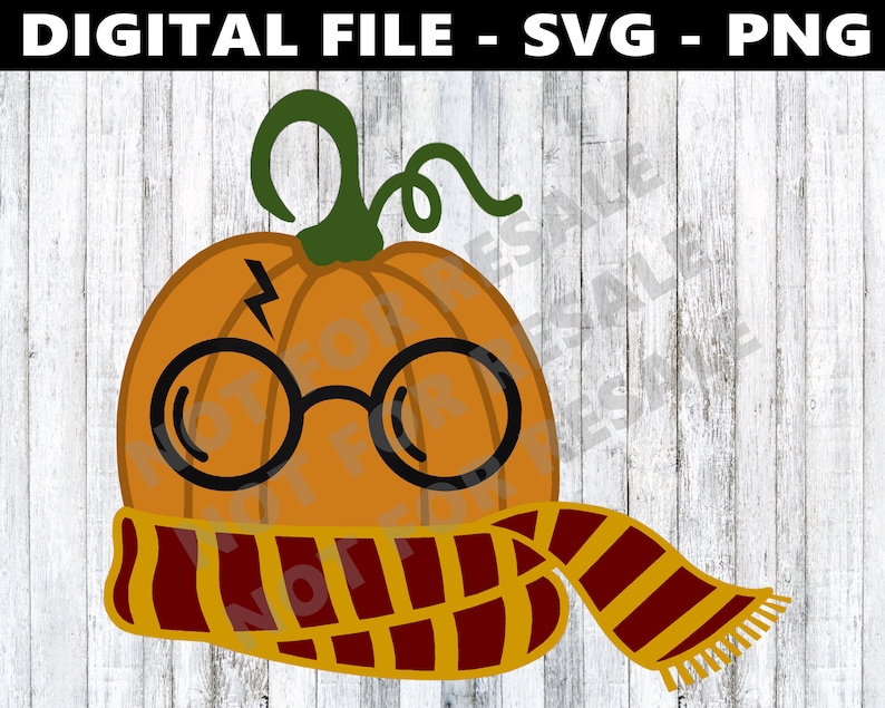 Gryffindor Scarf Harry Potter Halloween Pumpkin SVG Digital | Etsy