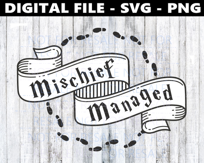 Download Marauder's Map Mischief Managed SVG Digital PNG | Etsy