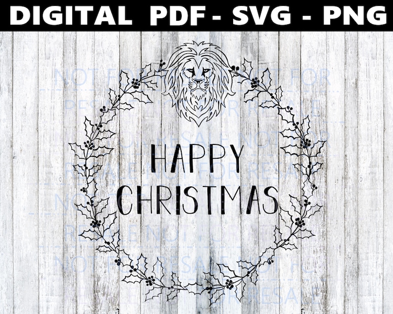 Download Happy Christmas Harry Potter Gryffindor Wreath Lion SVG | Etsy