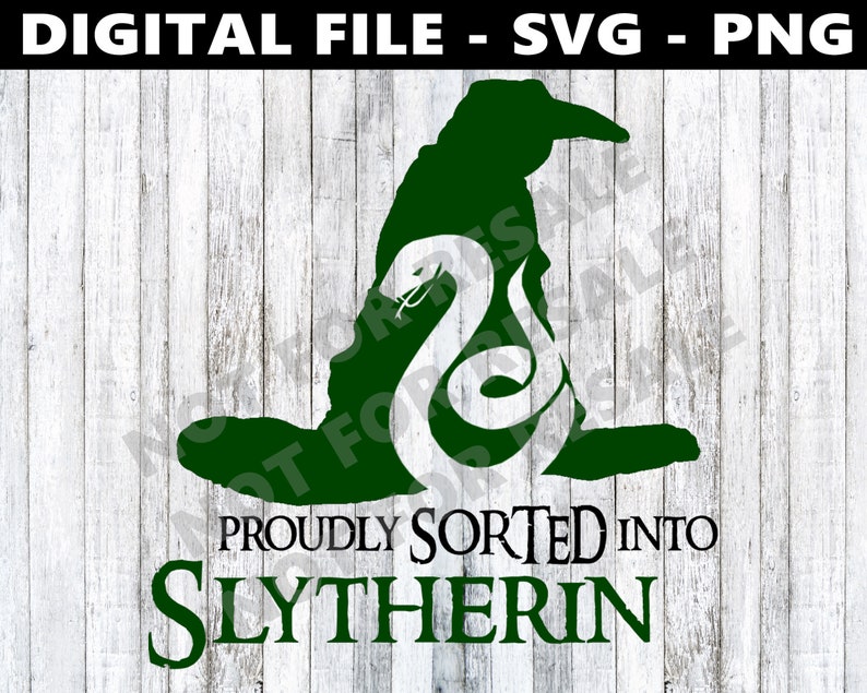 Download Sorting Hat Sorted into Slytherin Hogwart's House SVG | Etsy