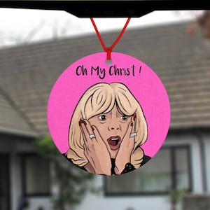 Gavin and Stacey inspired Air Freshener - Pam Shipman - Oh my Christ - Car Air Freshener - Car Accessories - round air freshener - UK sitcom