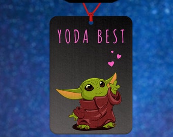 Baby Yoda Car Air Freshener - Yoda best - gift for loved one - gift for any occasion - inspired by star wars - mandalorian - car accessories