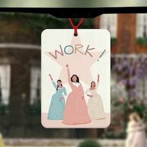 Musical theatre car air freshener - inspired by Hamilton the musical - Schuyler sisters - work - musicals fan - Angelica - Eliza - Peggy
