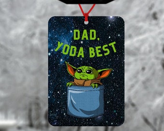 Baby Yoda Car Air Freshener - inspired by star wars - mandalorian - special occasion gift - car accessories - gift for Dad - gift for father