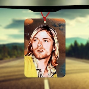 Kurt Cobain Car Air Freshener - Nirvana - Car Air Freshener - Car Accessories - Kurt Cobain - Musician - Singer - Grunge - guitarist