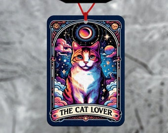 Tarotkarten-Auto-Lufterfrischer – der Katzenliebhaber – Autozubehör – Katzen-Tarotkarte – Geschenk für Katzenliebhaber – Tarot-Lesungen – spirituelles Geschenk