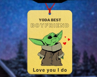 Baby Yoda Car Air Freshener - inspired by star wars - mandalorian - car accessories - gift for boyfriend