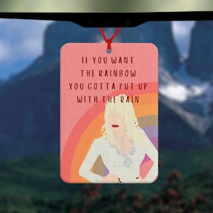 Assainisseur d’air de voiture arc-en-ciel Dolly - cadeau pour ami - cadeau pour toutes les occasions - cadeau drôle - si vous voulez l’arc-en-ciel - Cadeau Dolly