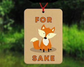 Désodorisant au saké de renard - Désodorisant pour voiture - joli cadeau renard - FFS - dicton drôle - cadeau pour amateur de renard - cadeau pour partenaire