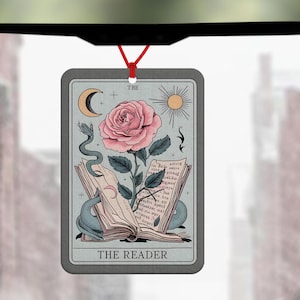 Deodorante per ambienti con carte dei tarocchi - accessori per auto - la carta dei tarocchi del lettore - regalo per amico - carta dei tarocchi della rosa rosa - lettura dei tarocchi - regalo spirituale