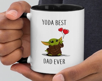 Yoda best dad ever mug - baby Yoda mug - Yoda best Dad - inspired by Star Wars - Mandalorian - present for Dad - Fathers Day gift