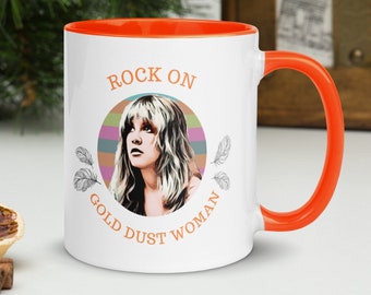 Stevie Nicks mug - inspired by Stevie Nicks - Fleetwood Mac - rock on gold dust woman - Stevie fan gift - Rumours - Gypsy