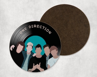 1D drinks coaster - One Direction drinks coaster - 1D beermat - gift for her - gift for loved one - gift for friend - gift for 1D fan