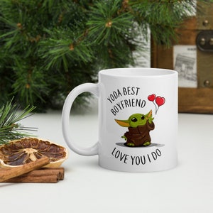 Yoda best boyfriend mug love you I do baby Yoda mug Yoda best boyfriend inspired by Star Wars Mandalorian present for boyfriend image 9