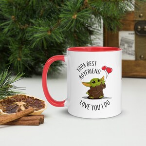 Yoda best boyfriend mug love you I do baby Yoda mug Yoda best boyfriend inspired by Star Wars Mandalorian present for boyfriend image 6