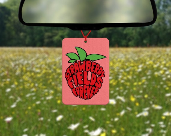 Strawberry Fields Forever Car Air Freshener 1960s Music Inspired