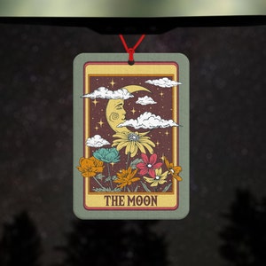 Deodorante per ambienti con carta dei tarocchi - accessori per auto - la carta dei tarocchi della Luna - regalo per un amico - vecchie carte da gioco - letture dei tarocchi - regalo spirituale