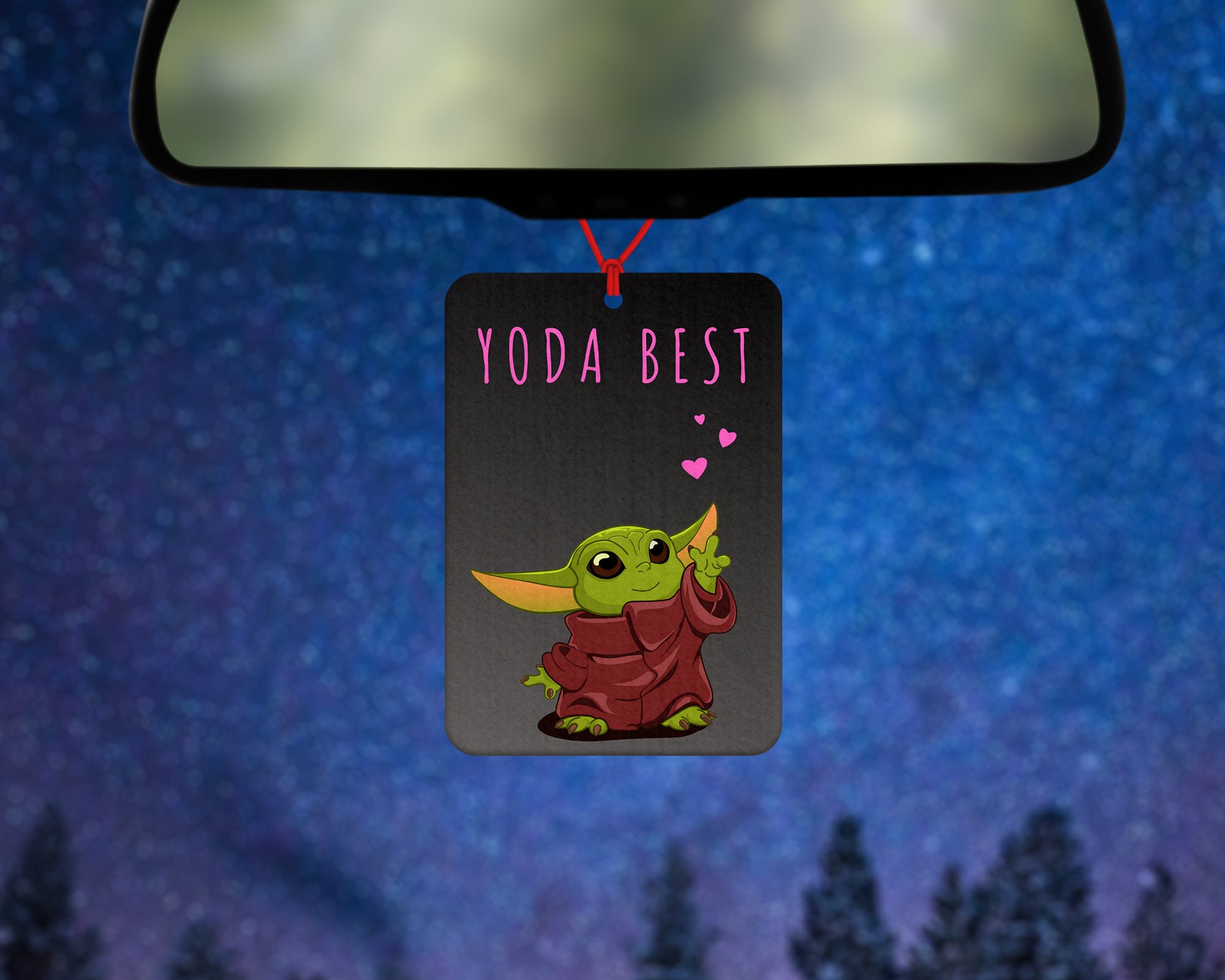 Star Wars Baby Yoda Figure Car Rearview Mirror Hanging Ornament