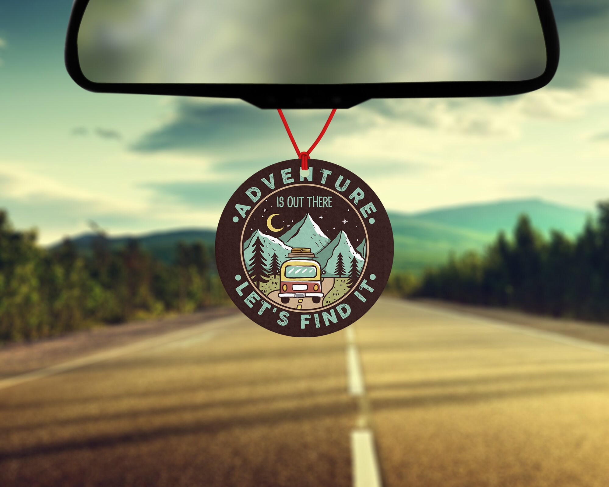 Camping Car Air Freshener - Adventure is Out There - Car Accessory