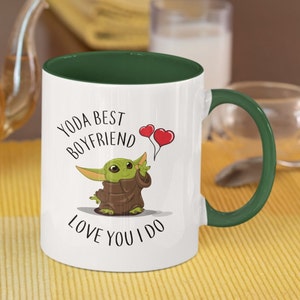 Yoda best boyfriend mug love you I do baby Yoda mug Yoda best boyfriend inspired by Star Wars Mandalorian present for boyfriend image 2