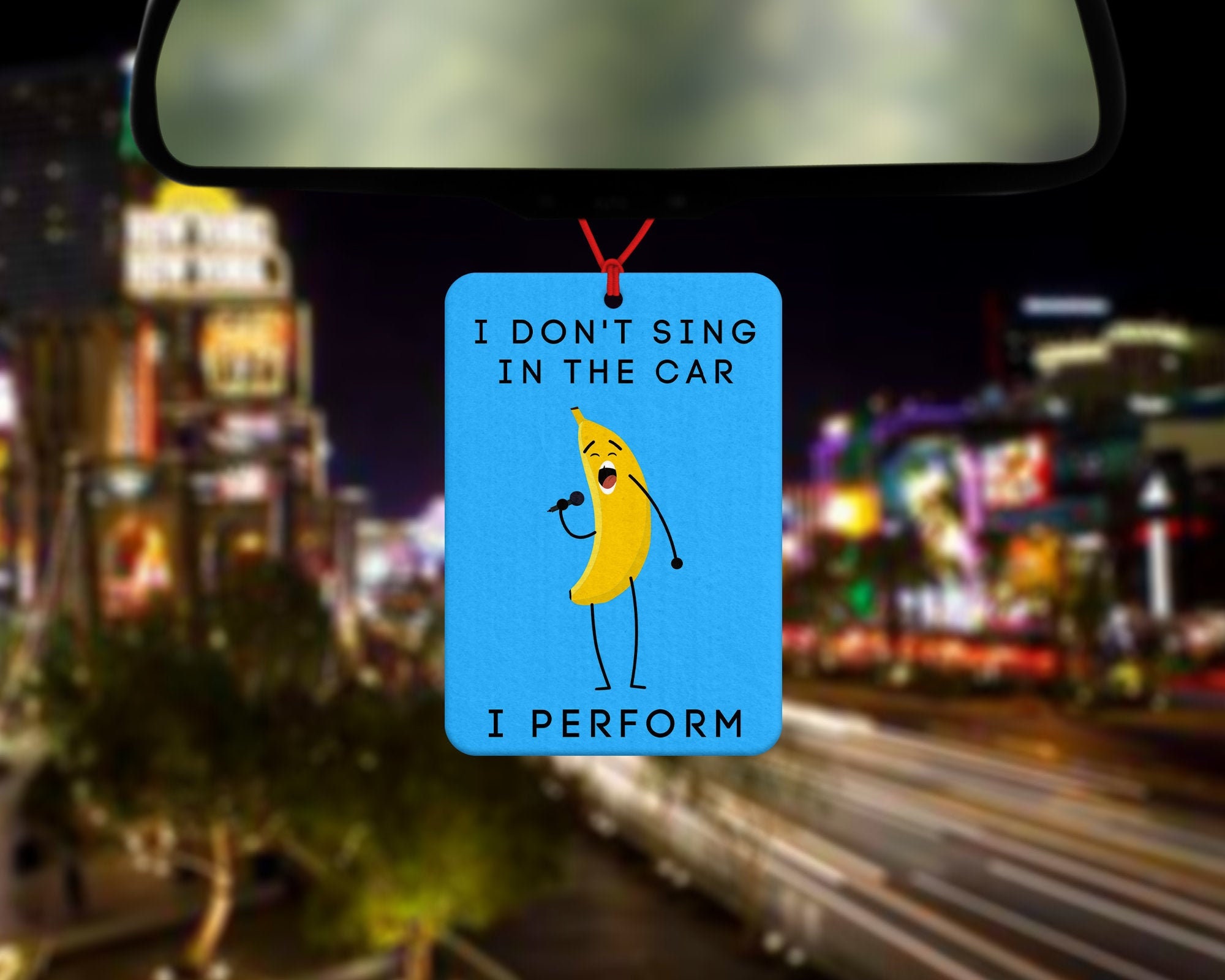 Singing banana car air freshener I don't sing in the car Etsy