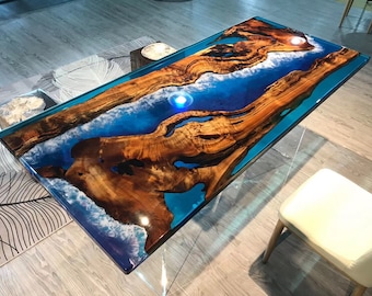 Customize epoxy resin table, river table, , resin table, ocean table, desk, office, dining table, table top, coffee table [CHRISTMAS SALE]