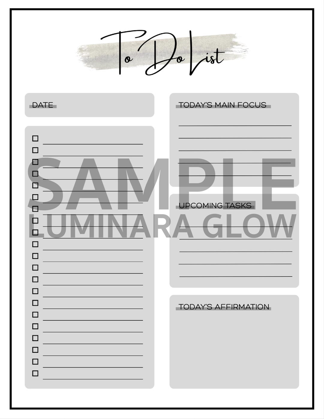 White Minimalist to Do List Printable | Digital Day Planner ...