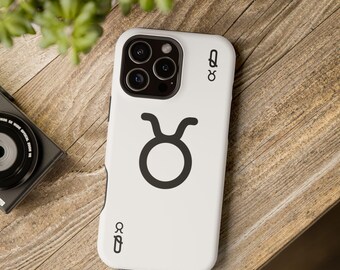 Queen of Taurus Phone Case | MagSafe Tough Case | Zodiac Playing Card Design