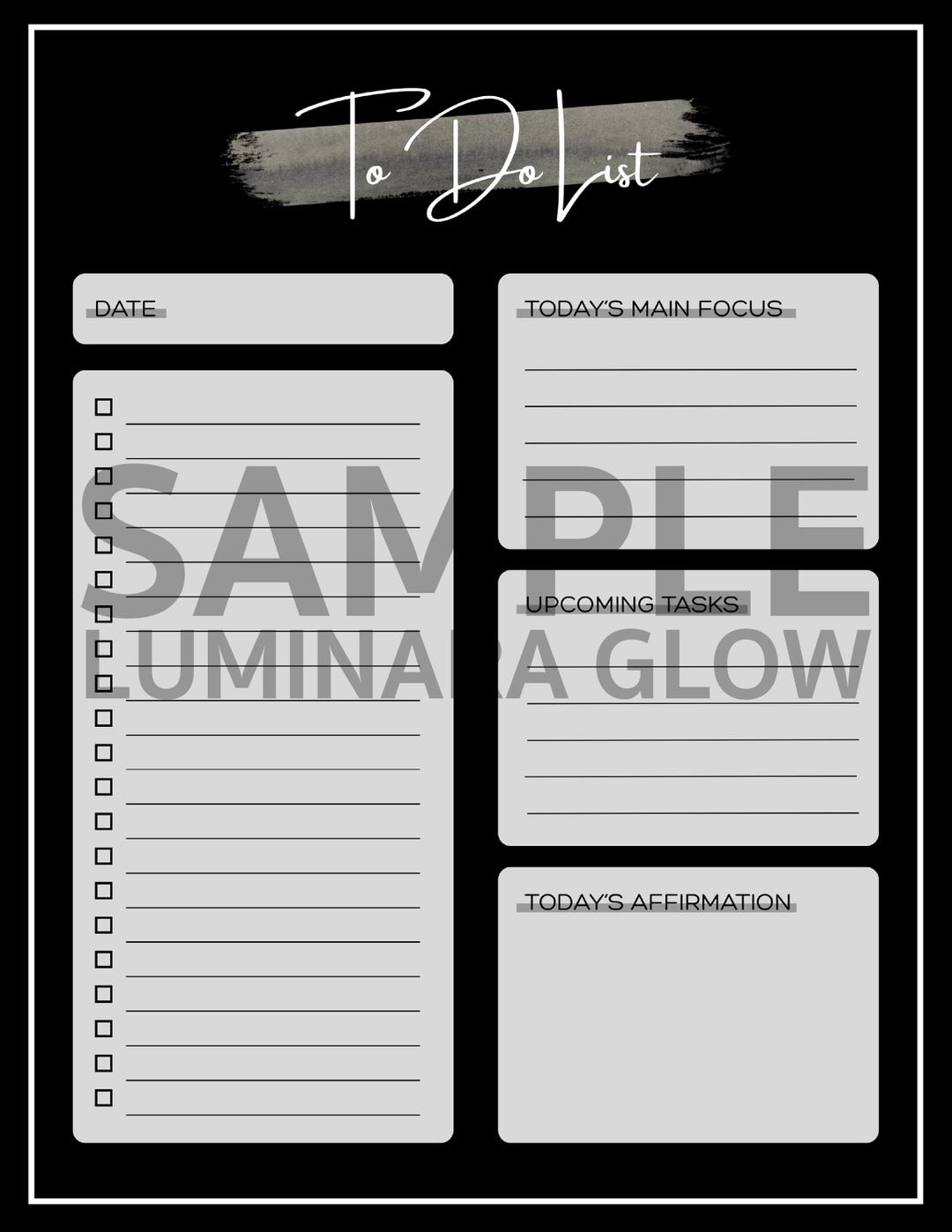 To Do List Printable, Daily Planner, Task Tracker, Today's Focus ...