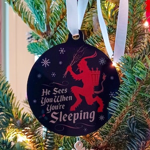 Krampus Ornament Krampus Christmas Merry Krampus Christmas Ornament Creepy Christmas Gift Spooky Creepmas Goth Horror Emo