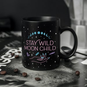 Moon Mug, Stay Wild Moon Child, Moon Phase Mug, Moon Phases, Celestial Mug, Moon Child, Witch Mug, Witch Aesthetic, Witchy Things, Witchy