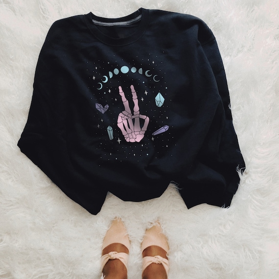 Witchy Clothing Pastel Goth Clothing Aesthetic Sweatshirt | Etsy