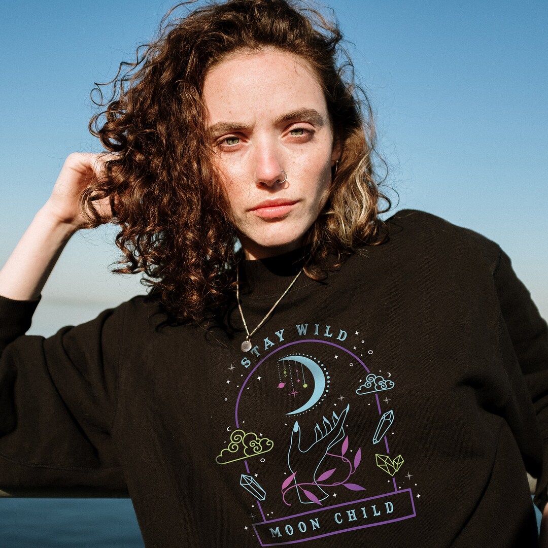 Crewneck Moon and Back brodé main image 0