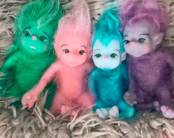 Custom order Full silicone PURPLE Grump baby dolls fantasy Christmas