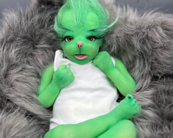 Custom order silicone Christmas baby doll Joyful