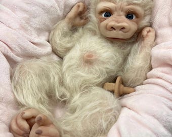 Sale Full body platinum silicone baby gorilla ape monkey Kyon