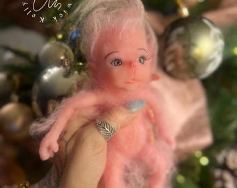 Custom order Full silicone PINK Grump baby dolls fantasy Christmas