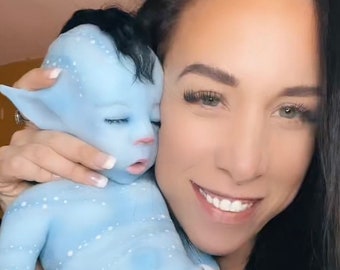 Custom made alien blue silicone babies
