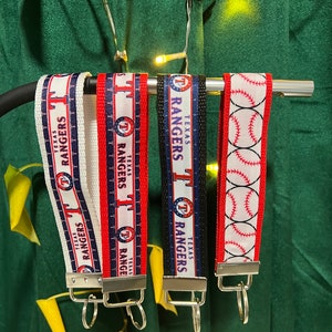 Texas Rangers Baseball Keychain