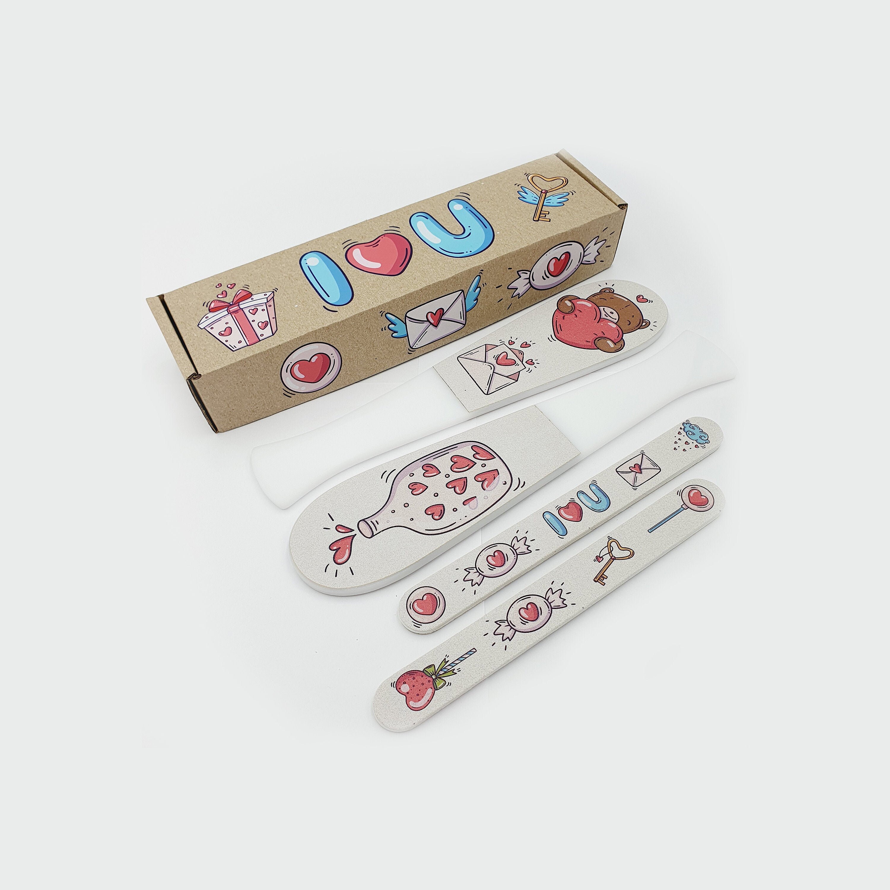Personalized Nail Files gift set with ANY individual sticker Etsy