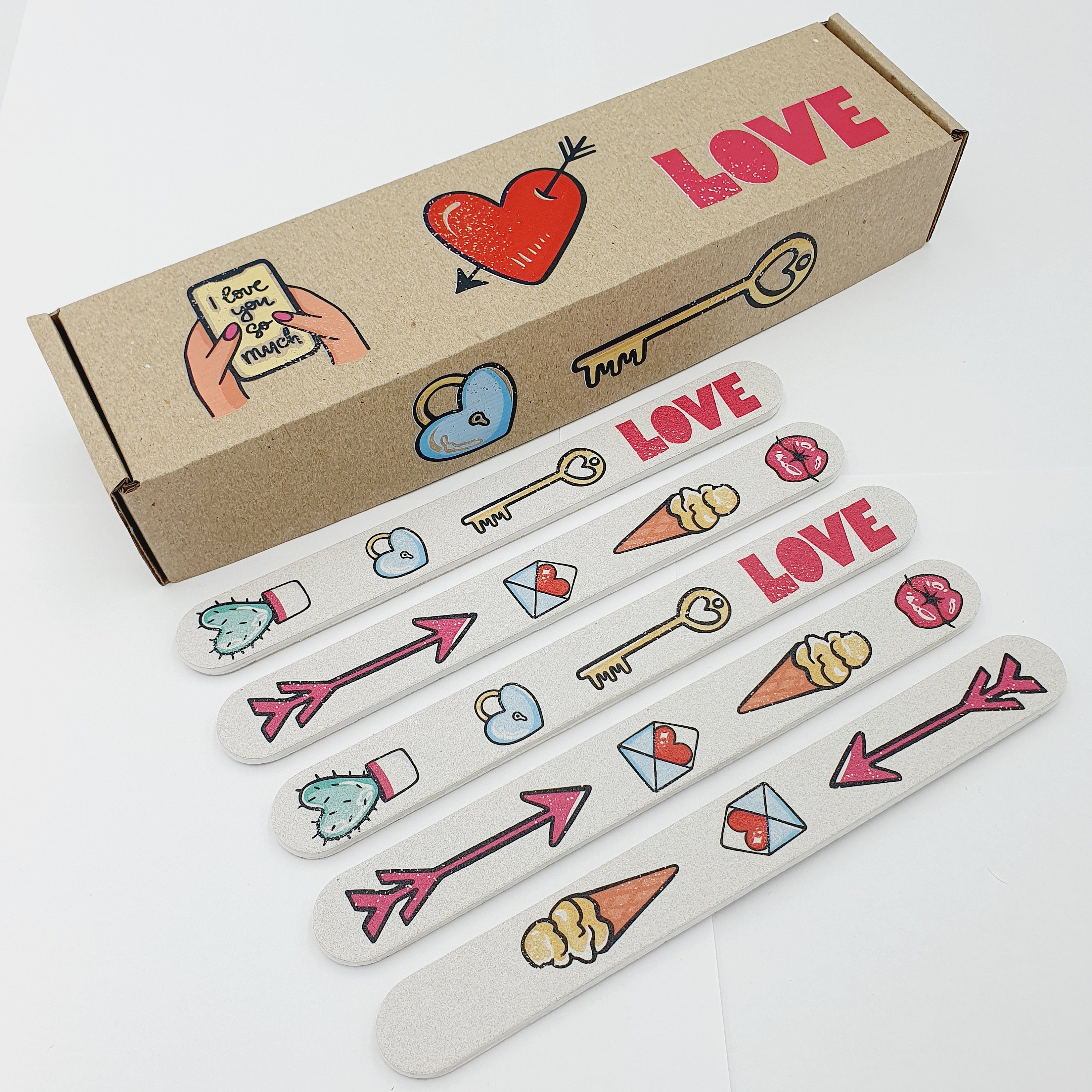 Personalized Nail Files gift set with ANY individual sticker Etsy