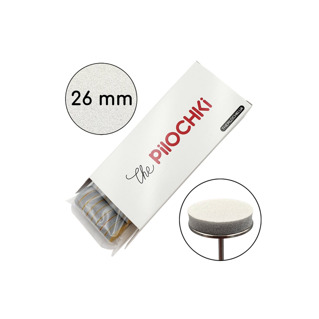 50 Pcs Efile Buff Disposables 26 Mm White | Nail Bits Buffer for the ...